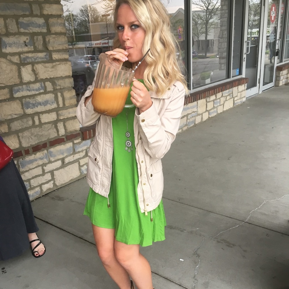 Green tshirt dress